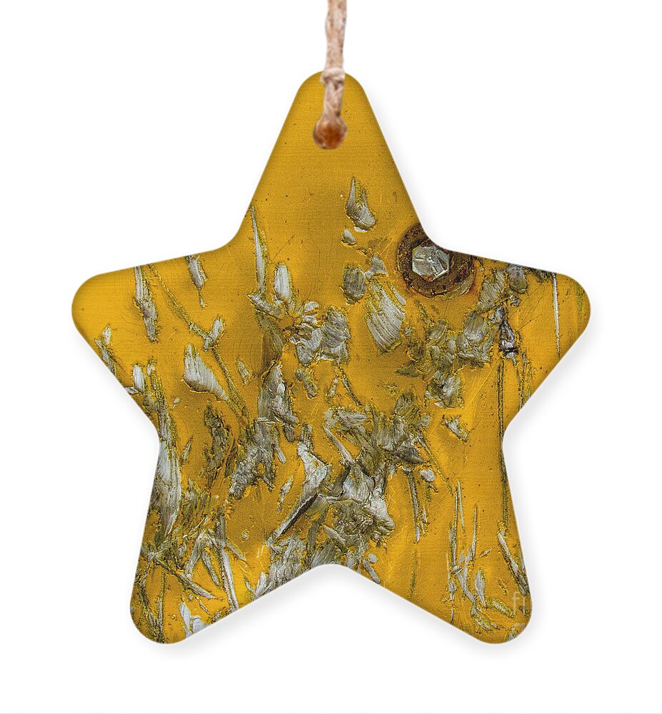 Abstract Ornament featuring the photograph Abstract in Yellow by Marilyn Cornwell