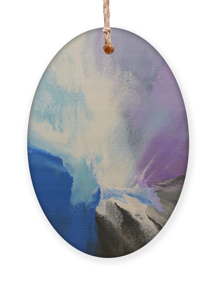Sky Ornament featuring the painting Across the Great Divide by Linda Bailey