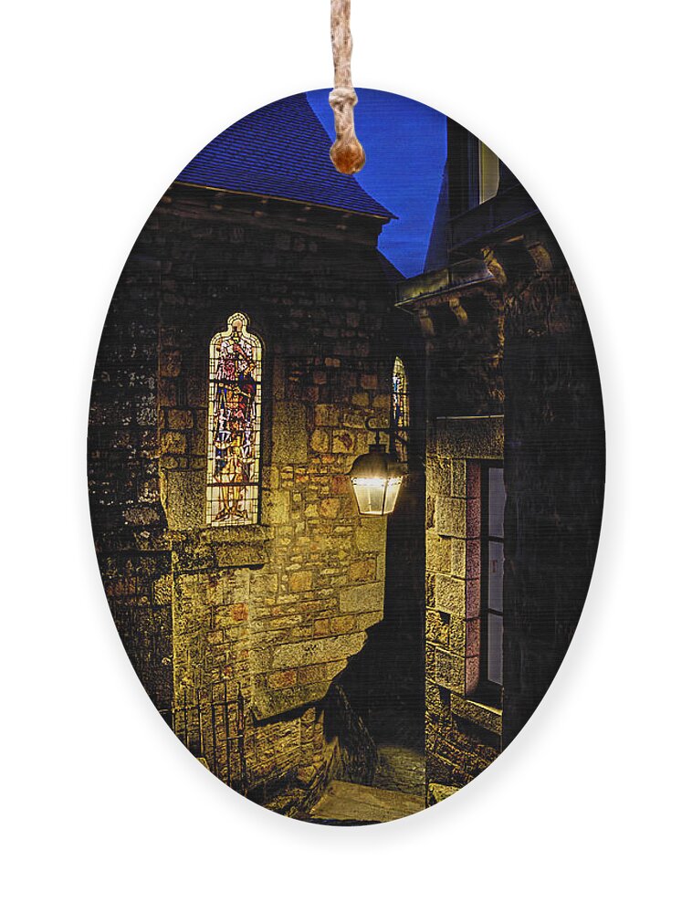 Alley Ornament featuring the photograph Alley in Mont Saint Michel by Weston Westmoreland