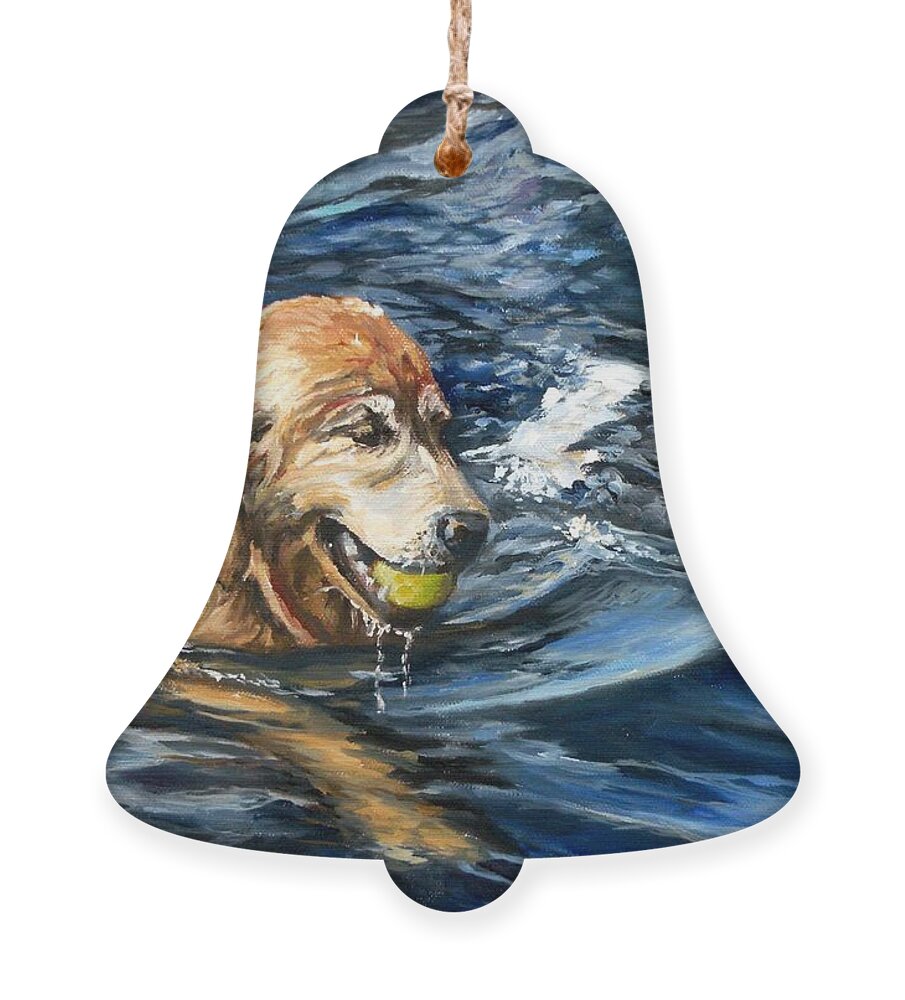 Dogs Ornament featuring the painting Ally and Smitty by Eileen Patten Oliver