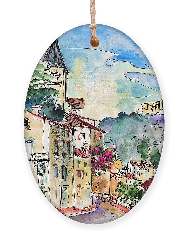 Travel Ornament featuring the painting Ambialet 01 by Miki De Goodaboom