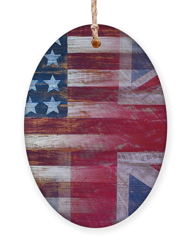 American Ornament featuring the photograph American British Flag by Garry Gay