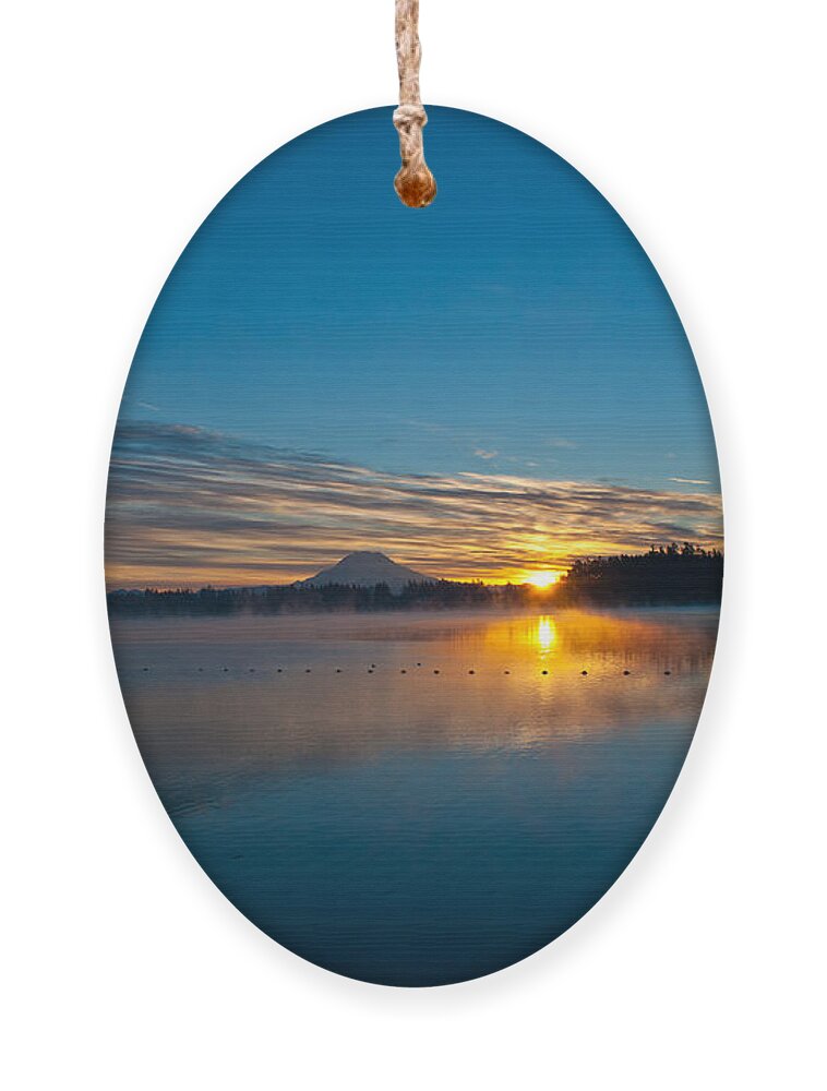 American Lake Sunrise Ornament featuring the photograph American Lake Sunrise by Tikvah's Hope