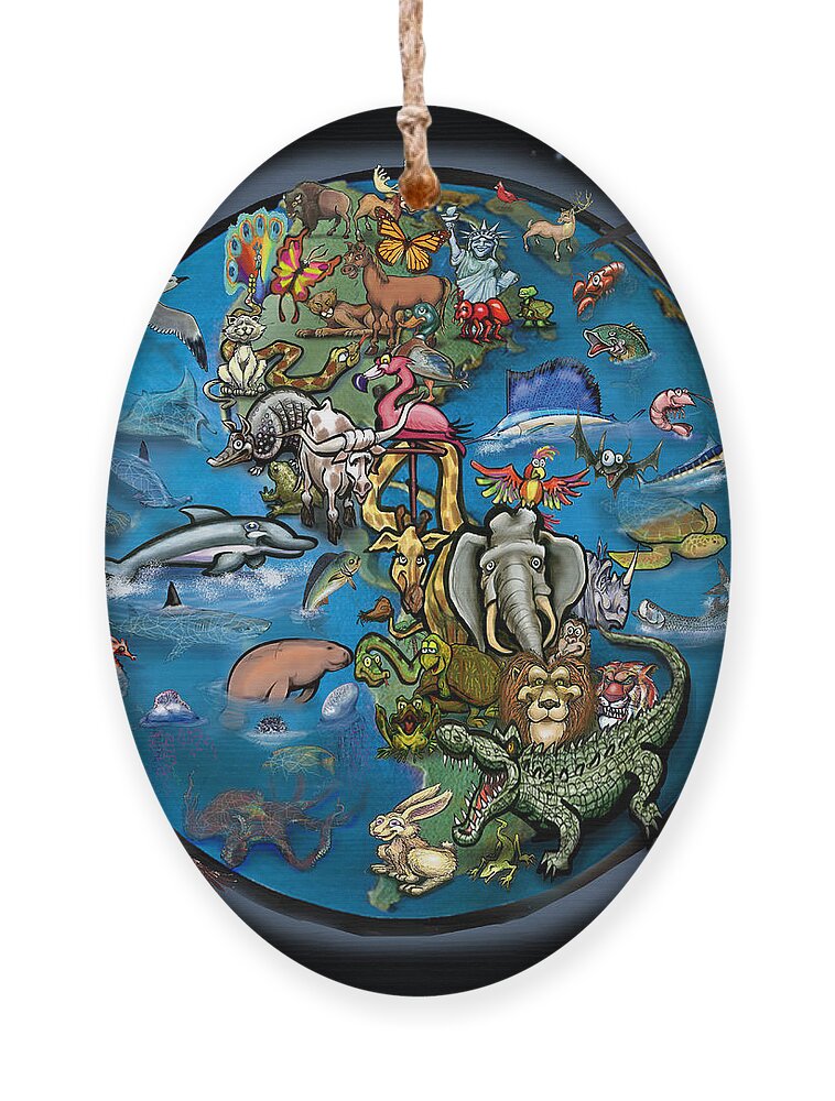 Animal Ornament featuring the digital art Animal Planet by Kevin Middleton