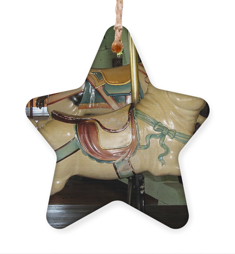 Pig Ornament featuring the photograph Antique Dentzel Menagerie Carousel Pigs by Rose Santuci-Sofranko