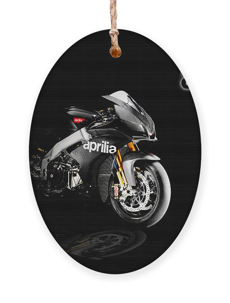 Aprilia Ornament featuring the digital art Aprilia RSV4 by Airpower Art