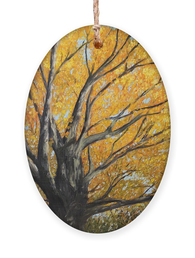 Fall Ornament featuring the painting Autumn Leaves by Daniel W Green