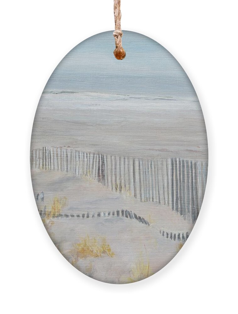 Avalon Ornament featuring the painting Avalon Morning by Paula Pagliughi