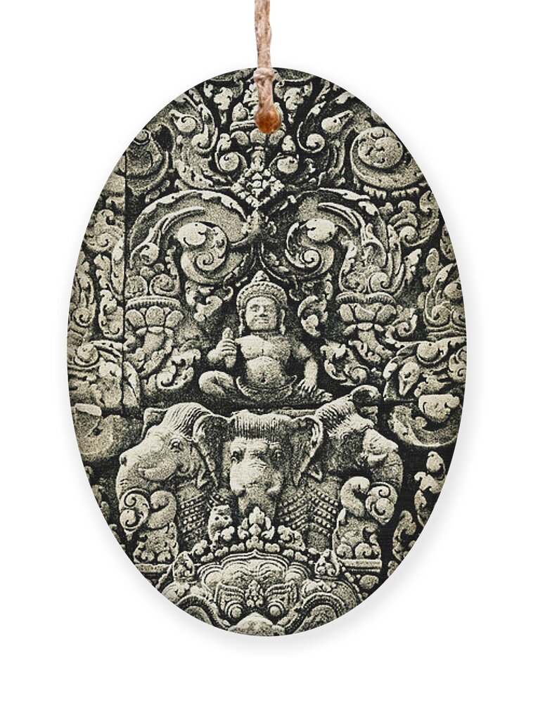 Banteay Srei Carving Ornament featuring the photograph Banteay Srei Carvings 2 Unframed Version by Weston Westmoreland