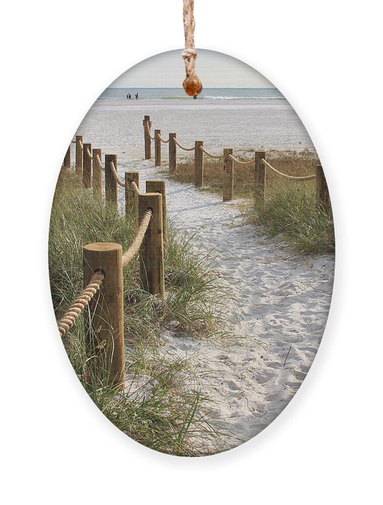 Beach Ornament featuring the photograph Beach Entrance by Jayne Carney