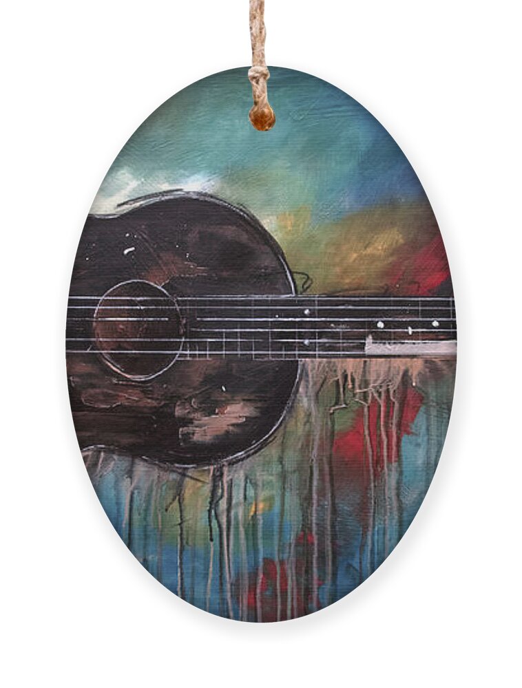 Bob Marley Ornament featuring the painting Bob Marley's First by Sean Parnell