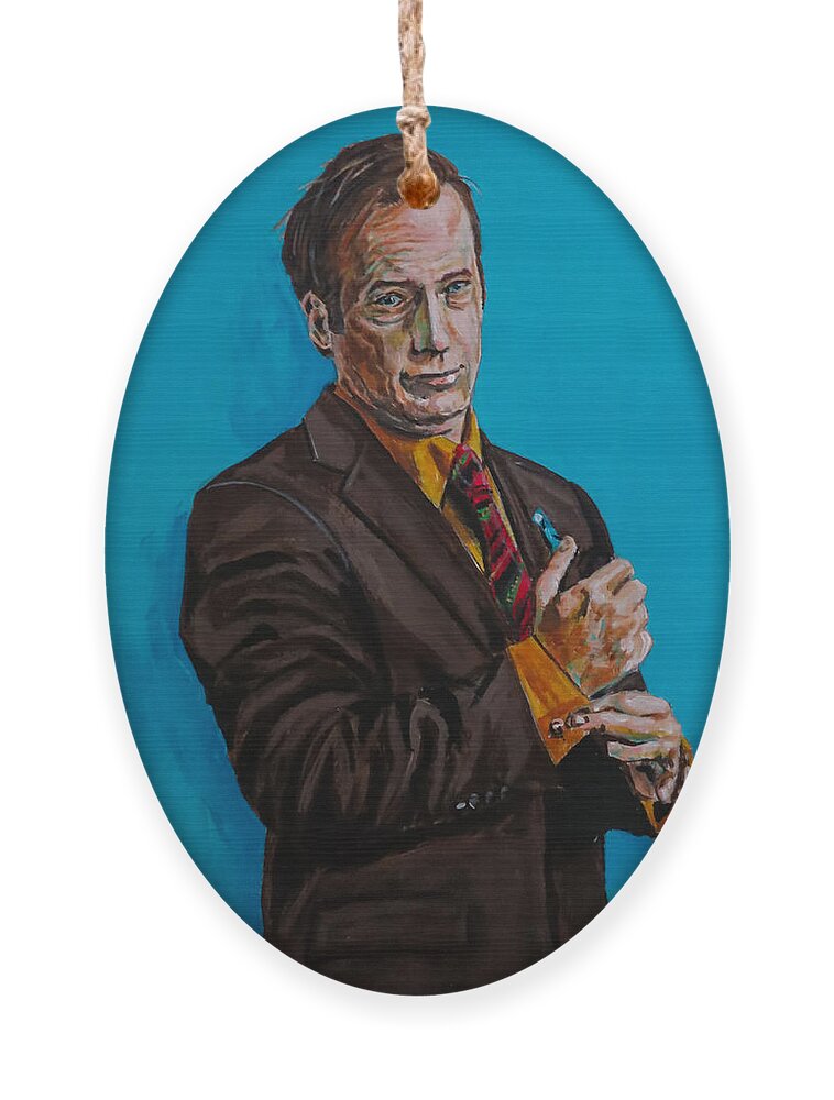 Portrait Ornament featuring the painting Better Call Saul by Joel Tesch
