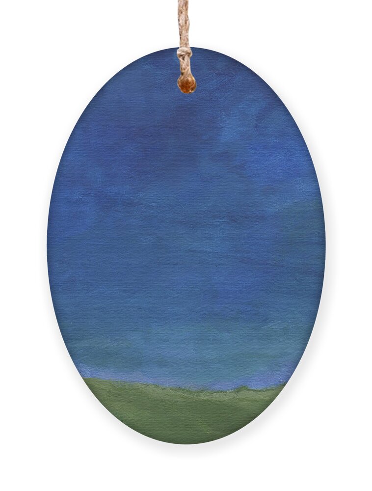 Sky Ornament featuring the painting Big Sky by Linda Woods