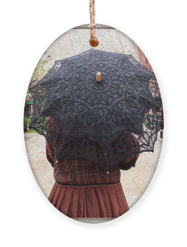 Parasol Ornament featuring the photograph Black Lace Parasol by Kae Cheatham