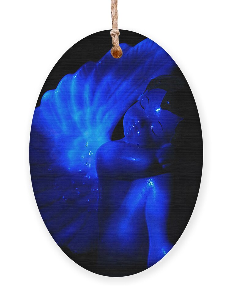 Angel Ornament featuring the photograph Blue Angel by Shane Bechler
