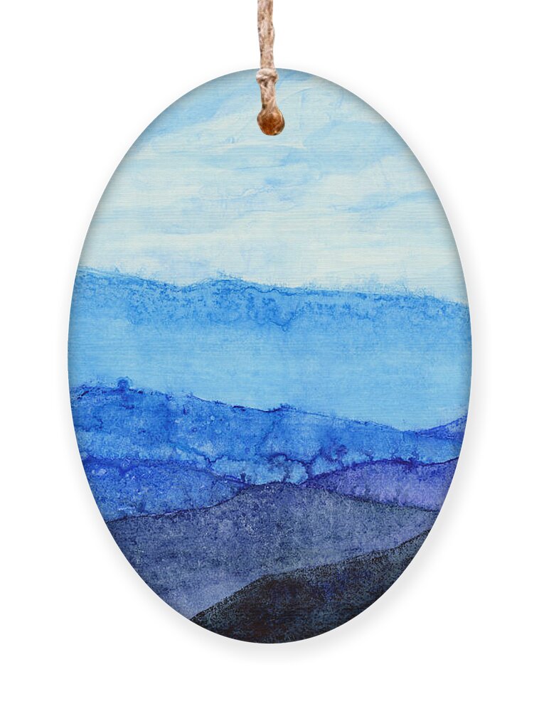 Mountain Ornament featuring the painting Blue Ridge Mountains by Hailey E Herrera