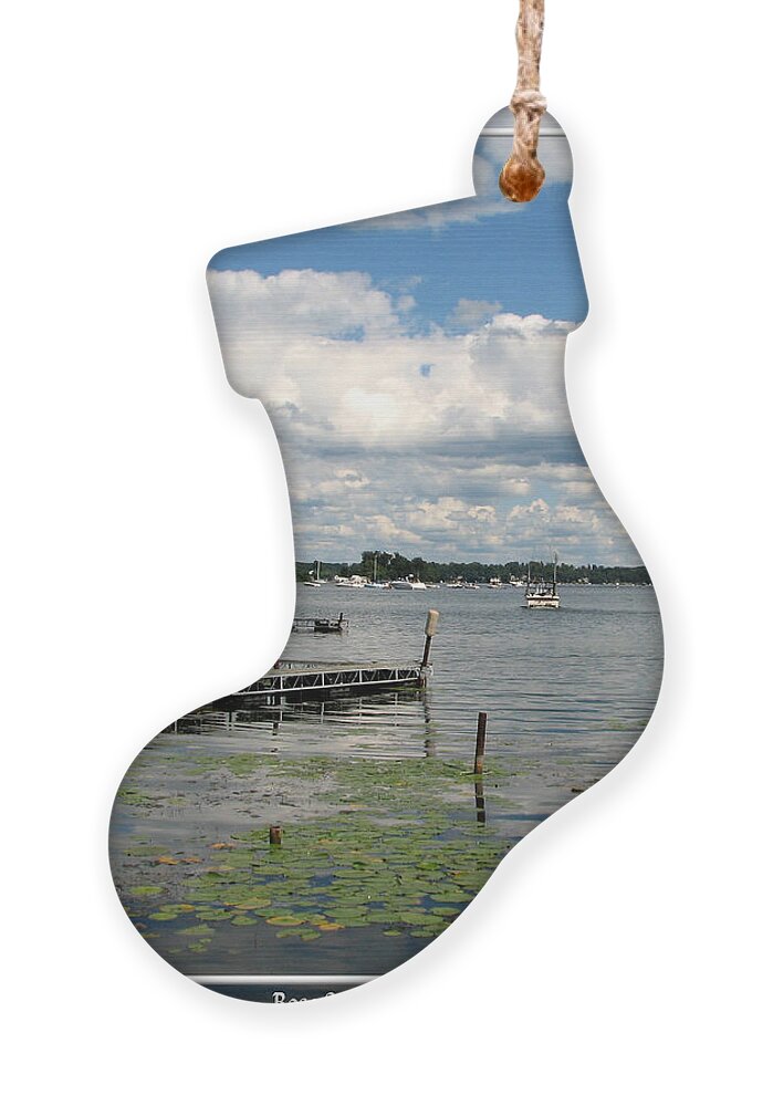 Piers Ornament featuring the photograph Boat Pier on Lake Ontario by Rose Santuci-Sofranko
