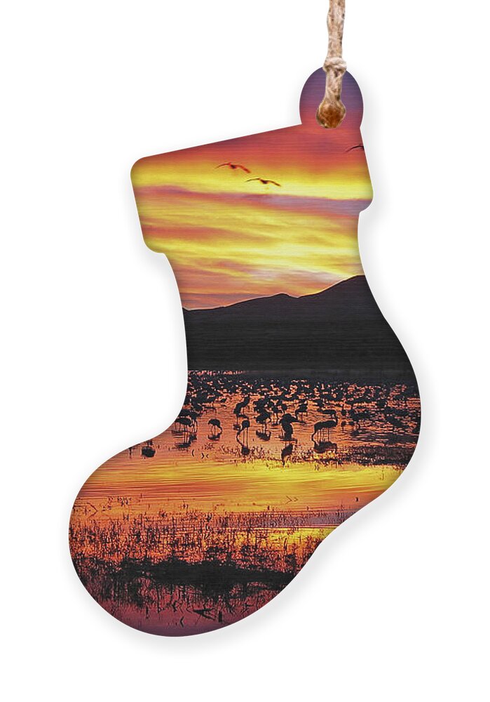 Ralser Ornament featuring the photograph Bosque sunset II by Steven Ralser