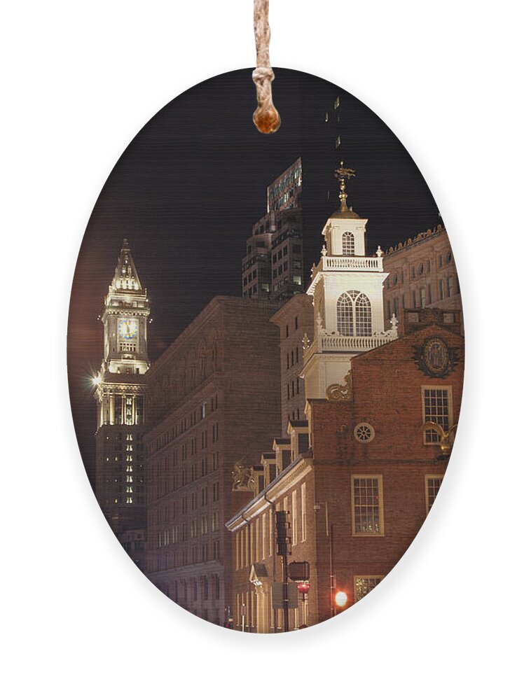 Old State House Ornament featuring the photograph Boston History by Joann Vitali