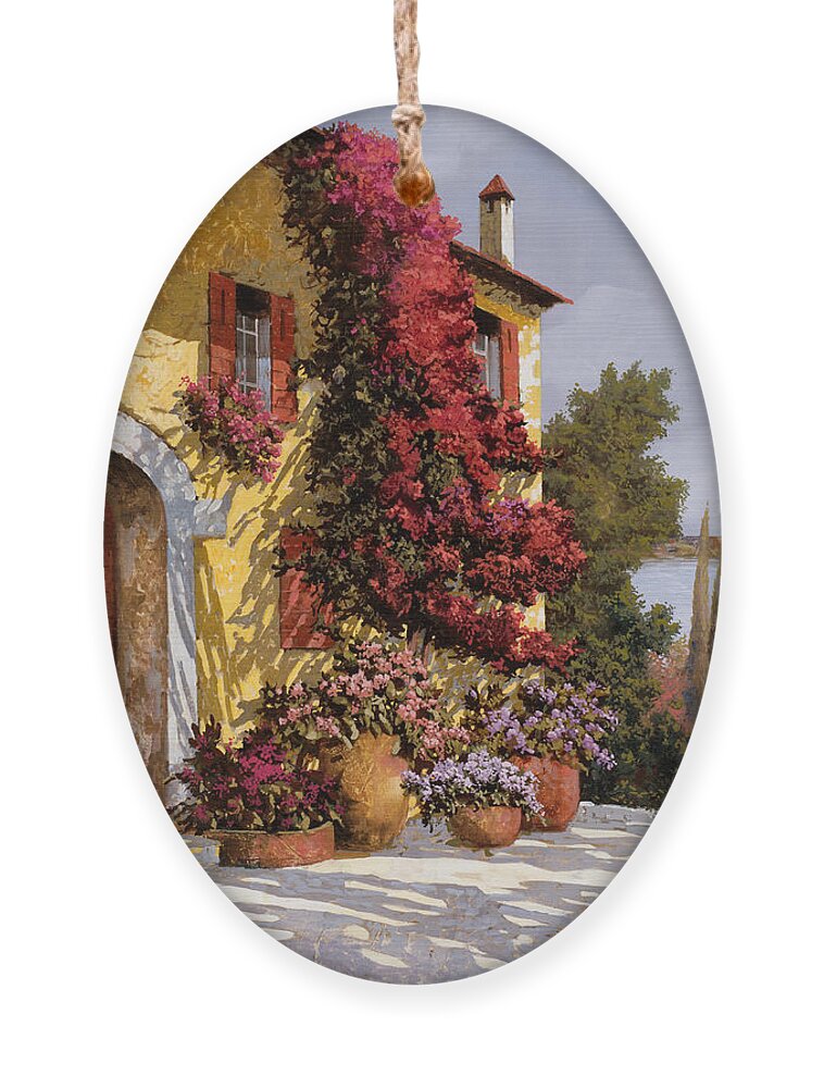 Bouganville Ornament featuring the painting Bouganville by Guido Borelli