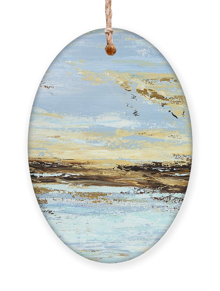 Costal Ornament featuring the painting Breakwater by Tamara Nelson