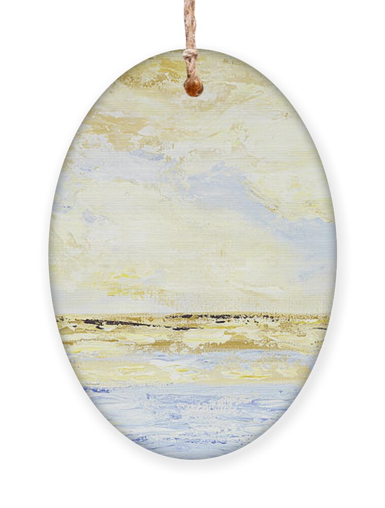 Costal Ornament featuring the painting Breakwater III by Tamara Nelson