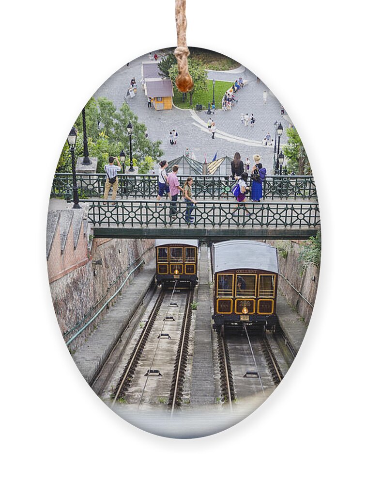 Budapest Ornament featuring the photograph Budapest Castle Hill Funicular by Pablo Lopez
