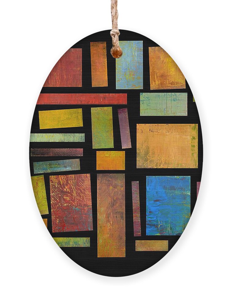 Textural Ornament featuring the painting Building Blocks Three by Michelle Calkins