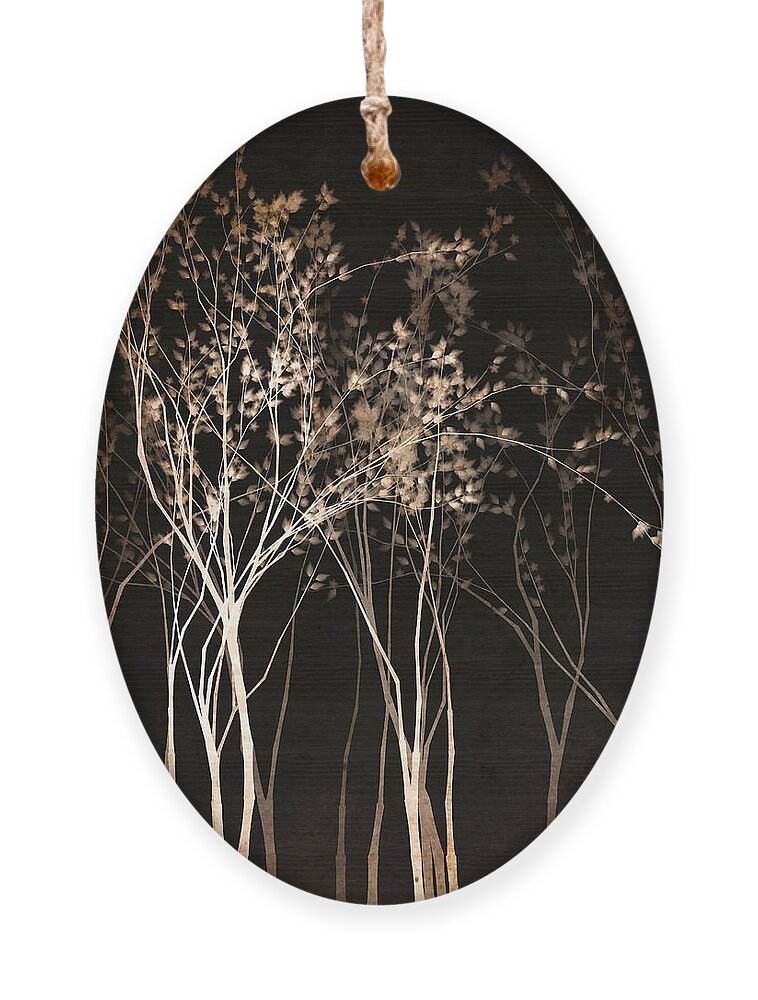 Weeping Willow Ornament featuring the painting By the Light of the Moon by Susan Maxwell Schmidt