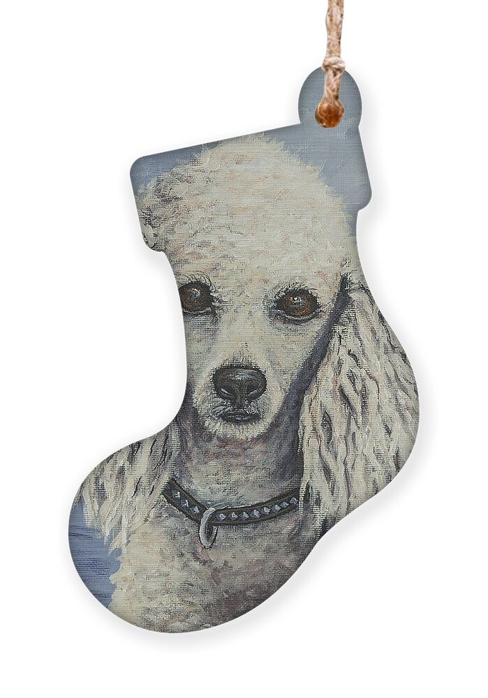 Dog Art Ornament featuring the painting Caine by Darice Machel McGuire