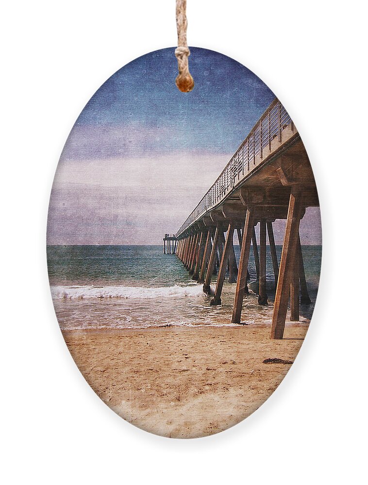 California Ornament featuring the photograph California Pacific Ocean Pier by Phil Perkins