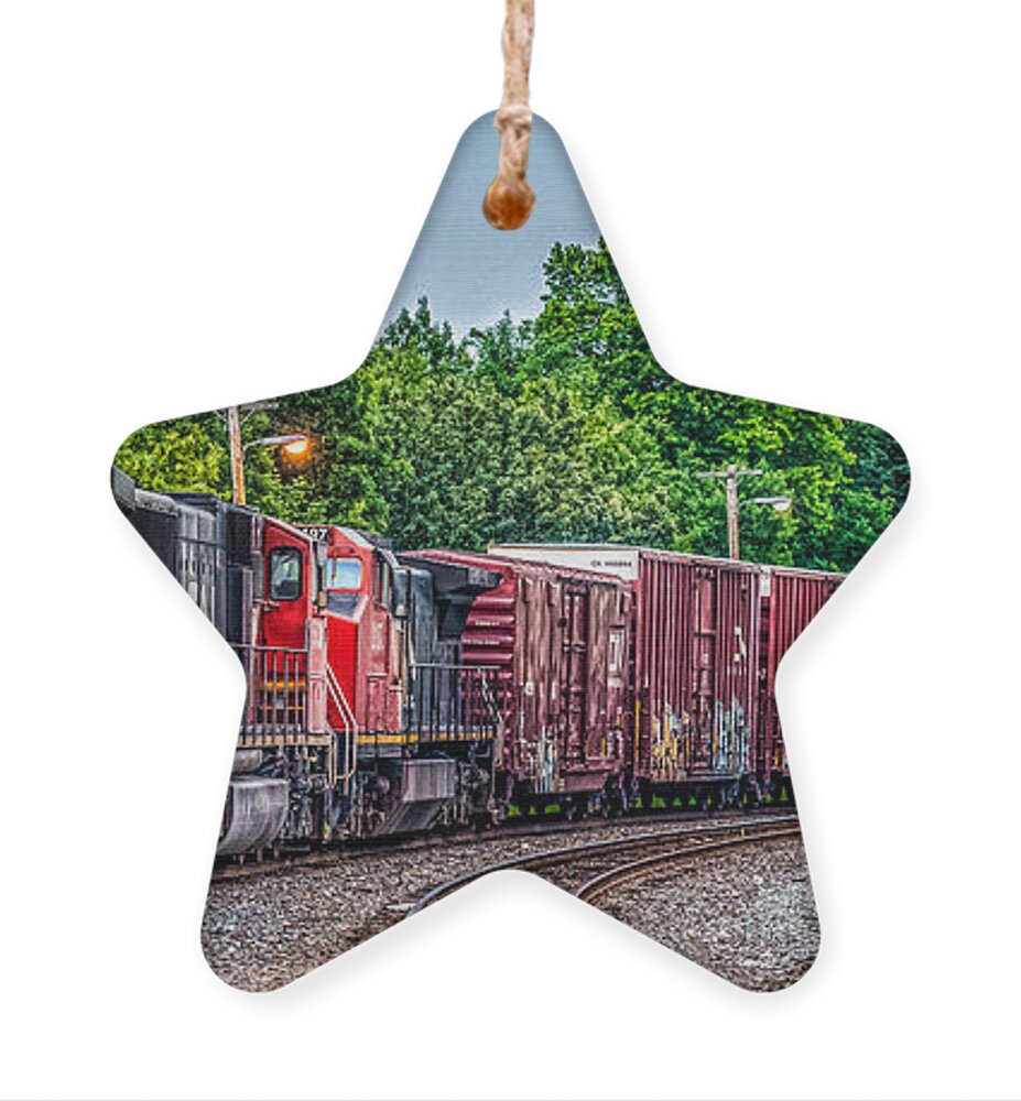 Cn Rail Ornament featuring the photograph Canadian National by Paul Freidlund