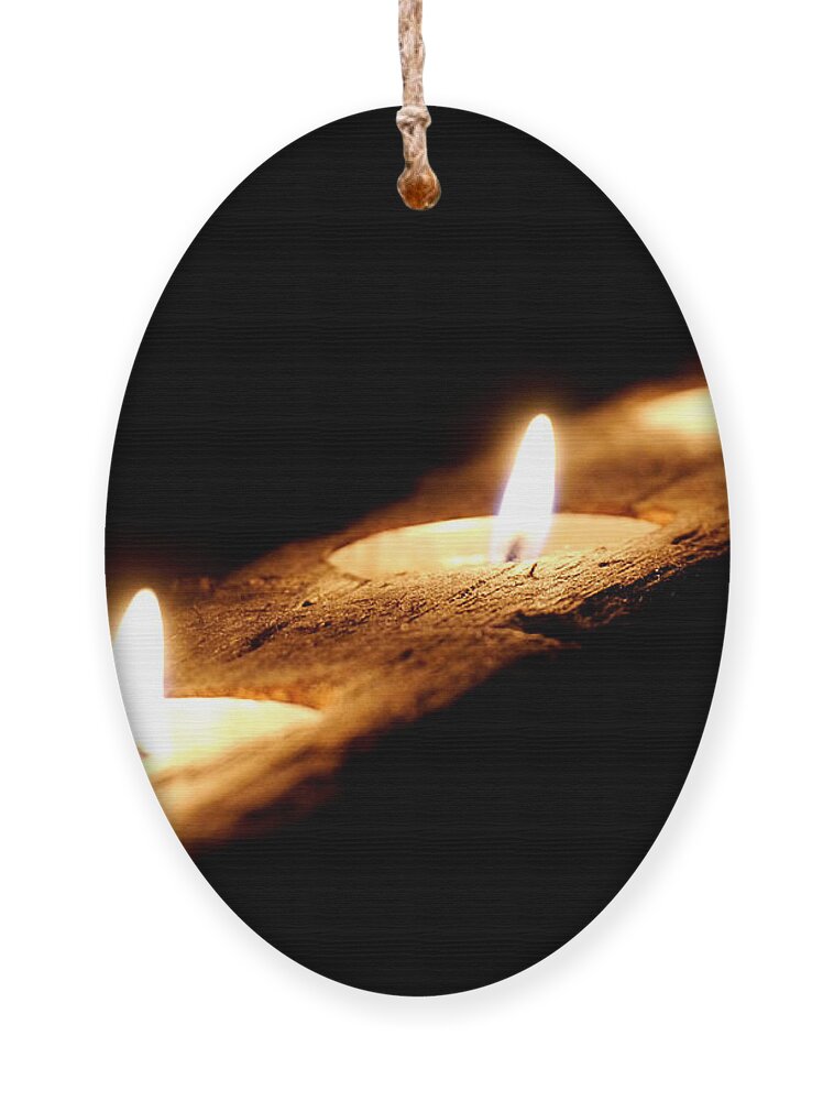 Candle Ornament featuring the photograph Candlelight by Richard Reeve