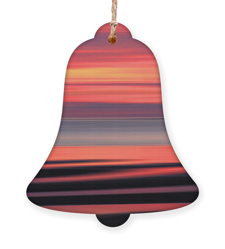 Sunset Ornament featuring the digital art Cape Cod Sunset Abstract by Jayne Carney