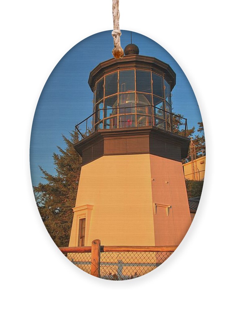 Cape Meares Ornament featuring the photograph Cape Meares Lighthouse Complex by Adam Jewell