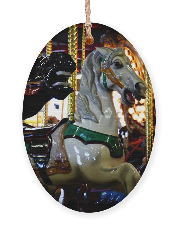 Carousel Ornament featuring the photograph Carousel Charge by Richard Reeve