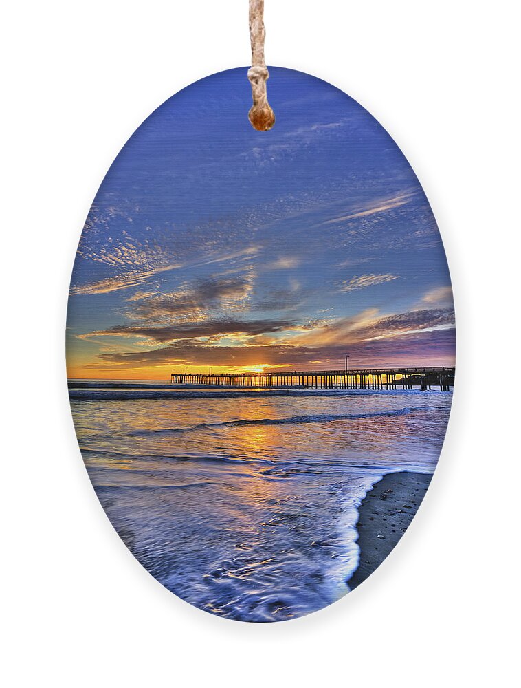 Sunset Ornament featuring the photograph Cayucos Sunset by Beth Sargent