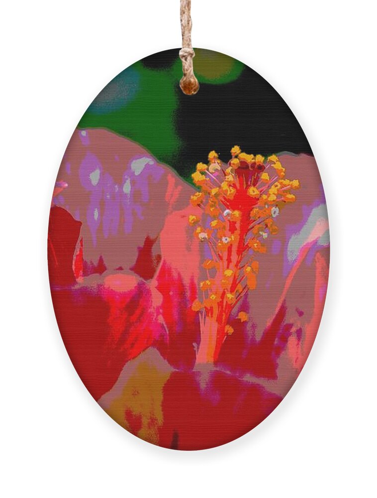 Hibiscus Ornament featuring the photograph Celebration by Linda Bailey