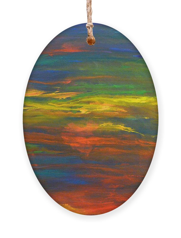 Chakras Ornament featuring the painting Chakra Energy With Heart by Deborha Kerr
