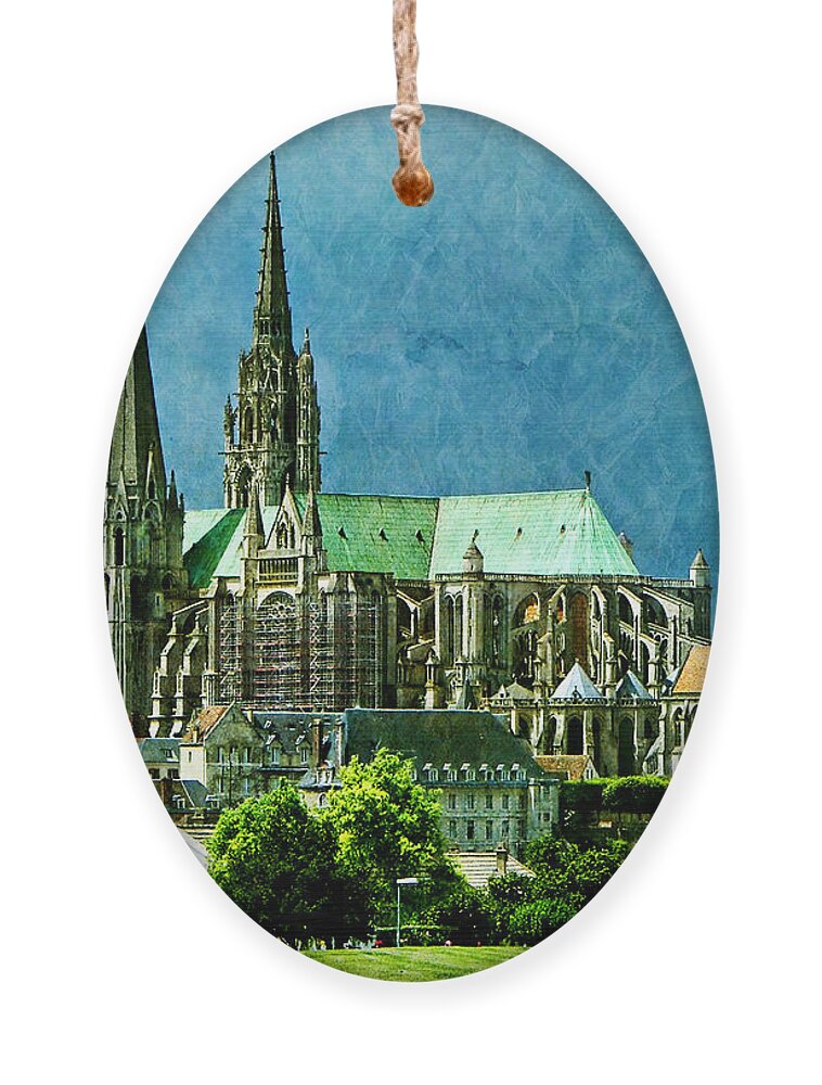 Cathedral Ornament featuring the photograph Chartres Cathedral by Nikolyn McDonald