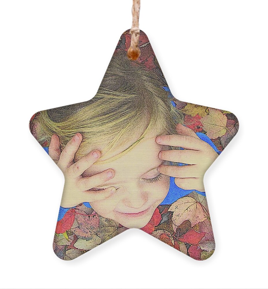 Leaves Ornament featuring the photograph Child's Play by Lori Lafargue