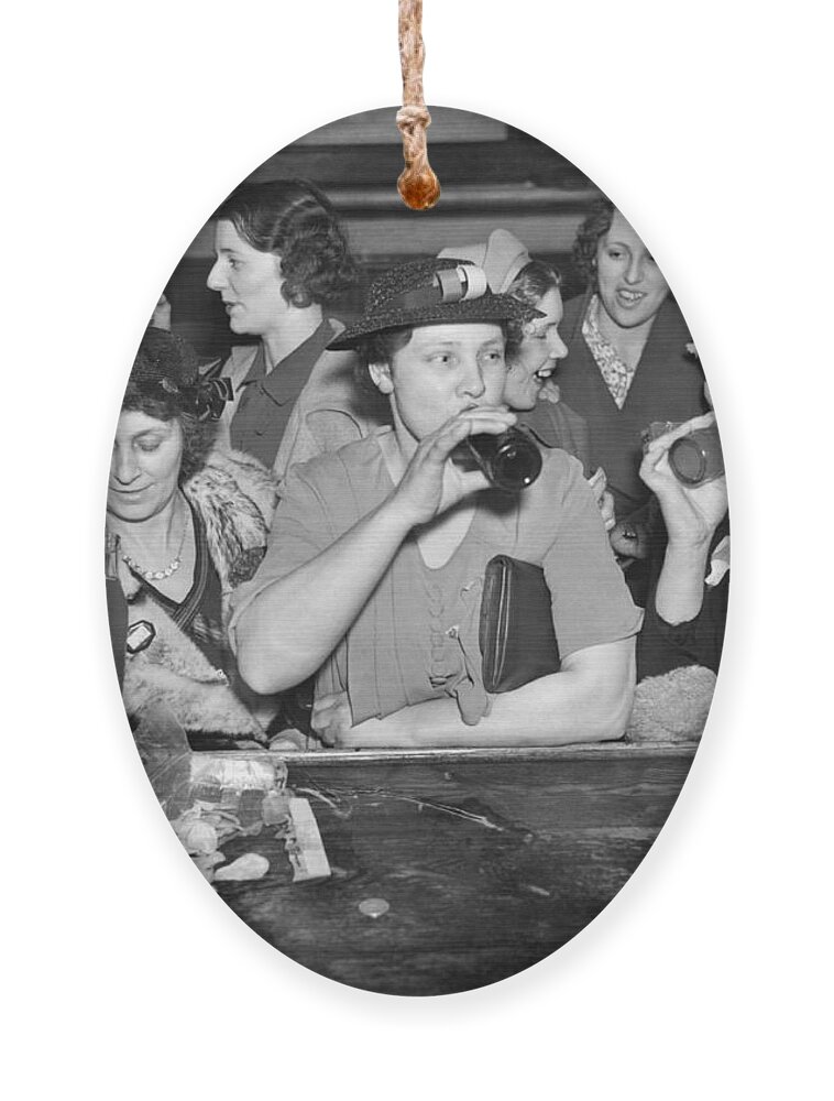 1937 Ornament featuring the photograph C.I.O. Victory Party by Underwood Archives