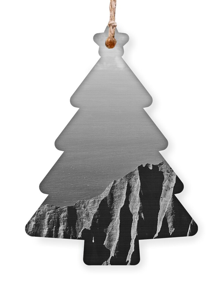 Black And White Ornament featuring the photograph Cliffview by Christi Kraft