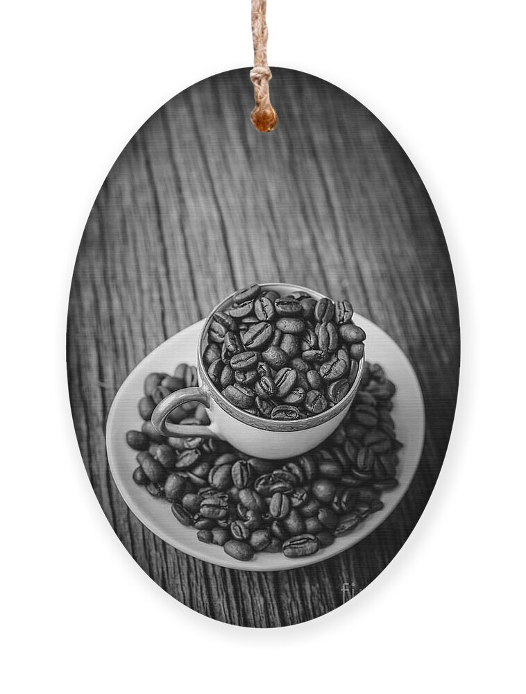 Bean Ornament featuring the photograph Coffee Beans by Edward Fielding