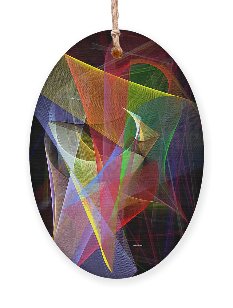 Abstract Ornament featuring the digital art Color Symphony by Rafael Salazar