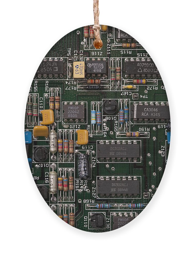 Access Ornament featuring the photograph Computer Circuit Board by Jim Corwin