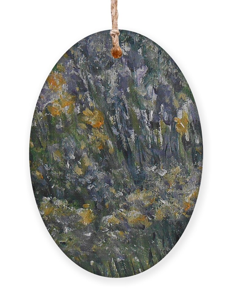 Floral Ornament featuring the painting Cottage Garden 3 by Jane See