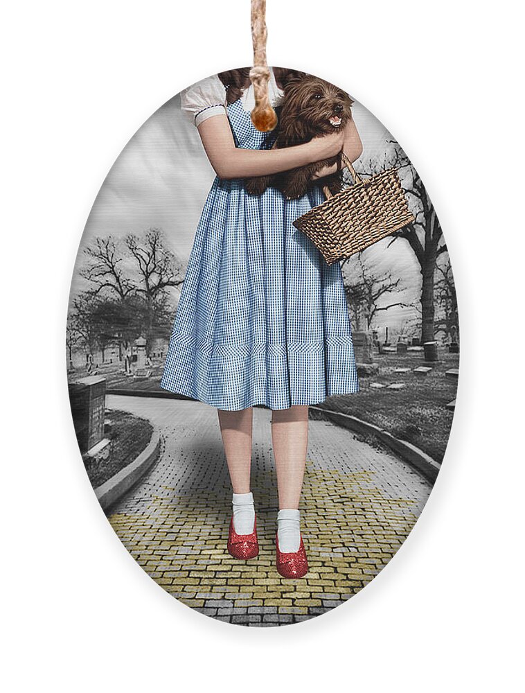 The Wizard Of Oz Ornament featuring the photograph Creepy Dorothy In The Wizard of Oz by Tony Rubino