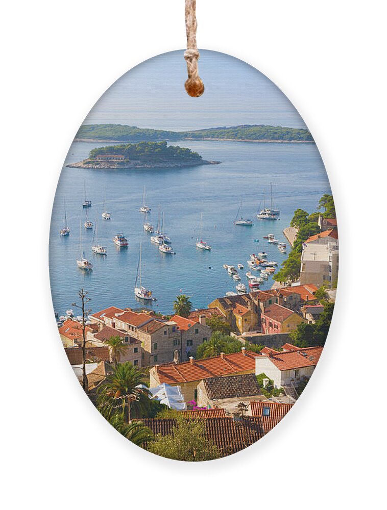 Hvar Ornament featuring the photograph Dalmatian coast by Alexey Stiop