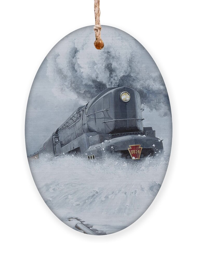 #faatoppicks Ornament featuring the painting Dashing Through the Snow by David Mittner
